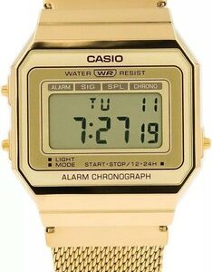 CASIO VINTAGE A700WEMG-9AEF DE ACERO CHAPADO EN ORO AMARILLO